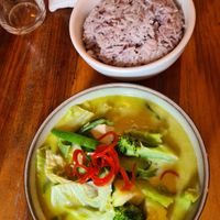 Green curry (perfection!) at Kapunka Vegan in Paris