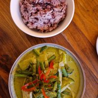 Green curry at Kapunka Vegan in Paris