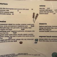 Menu, June 2025 at Kapunka Vegan in Paris