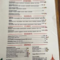 The à la carte menu. at Kapunka Vegan in Paris