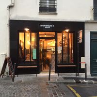 Outside of the restaurant at Kapunka Vegan in Paris