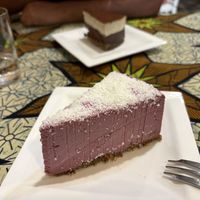 raspberry cashew cake and tiramisu  at Kilimanjaro Take Me Away in Amsterdam