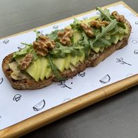 Veggie tahini sandwich with agave and walnuts at Byoko in Malaga
