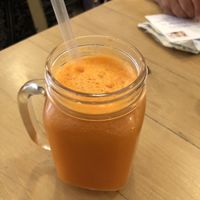 Juice with carrot, orange and ginger at Byoko in Malaga