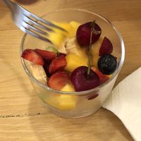 Small fruit bowl for breakfast at Byoko in Malaga
