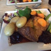 vegan roast Mushroom Wellington at The Vegetarian Red Lion in Ipswich