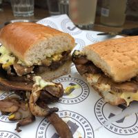 Philly cheezesteak at Honeymoon in East London