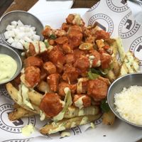 Chicken buffalo fries yummy at Honeymoon in East London