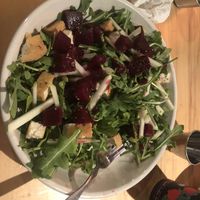 Beet salad with tofu  at Ranch Camp in Stowe