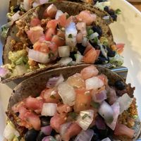 Tofu tacos - vegan and gluten freee  at Ranch Camp in Stowe