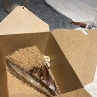 S’mores cheese - vegan and gluten free, flavor rotates, so we lucked out!  at Ranch Camp in Stowe