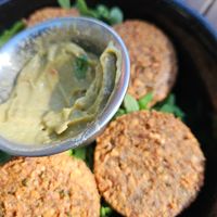 Falafel Nuggets with AvoSauce appetizer at Ranch Camp in Stowe