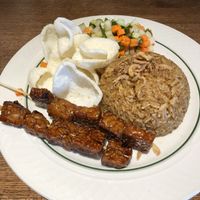 Tempeh skewers  at BoBoKo in Harrisonburg