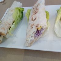 Wraps with cream, salad and other ingredients that I forgot. So amazing! at Giusto Restaurante Vegano in Torrevieja