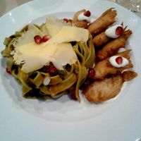 Fettuccine con heura at Giusto Restaurante Vegano in Torrevieja
