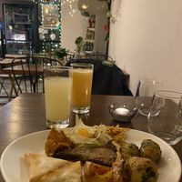 My choices from the buffet. The plate is bigger than it looks.  at La Table à l'Envers in Marseille
