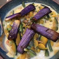 Eggplant and squash  at Kulinarya in Vancouver