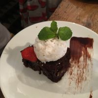 Vegan brownie  at The Greyhound Inn in Corfe Castle