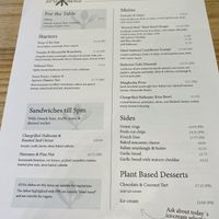 Menu  at The Riverside in Dunblane