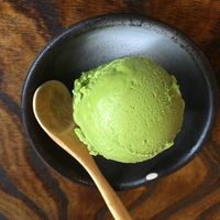 Soy milk matcha ice cream. at Hekkoro in Fujisawa