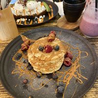 Vegan pancakes   at Hampton & Vouis in Manchester