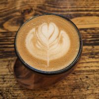 Oat Latte with Buxton Coffee Roasters at Hampton & Vouis in Manchester