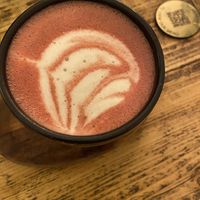 Pink chai   at Hampton & Vouis in Manchester