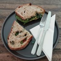 Avocado sandwich at Hampton & Vouis in Manchester