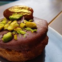 Date & pistachio bronut  at Hampton & Vouis in Manchester