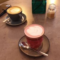 Cuppa time in a lovely chilled environment at Hampton & Vouis in Manchester