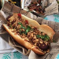 Hotdog at Cool Cats in Chamonix-mont-blanc