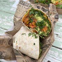 Vegan hummus wrap   at Cool Cats in Chamonix-mont-blanc