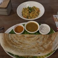 Dosa and tofu dish  at Masala Dosa Street Kitchen - MDSK in Phnom Penh