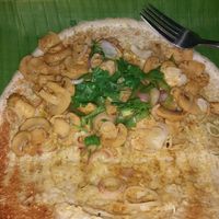 Mushroom and shallot Dosa with herbs at Masala Dosa Street Kitchen - MDSK in Phnom Penh
