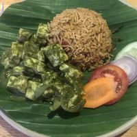 “Paneer” tofu and biriyani rice (lunch special) at Masala Dosa Street Kitchen - MDSK in Phnom Penh