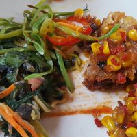 Creole red bean rosti at Moonshadows in Luray