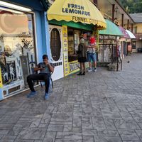 Raj's Funnel Cakes and Indian Food stand. at Raj's Funnel Cakes in Gatlinburg
