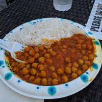 Chana Masala at Raj's Funnel Cakes in Gatlinburg