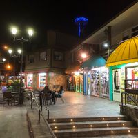 Limited seating in front.  at Raj's Funnel Cakes in Gatlinburg