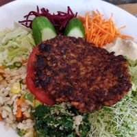 Vegan salad at Pilgrims Vegetarian Cafe in Corrimal