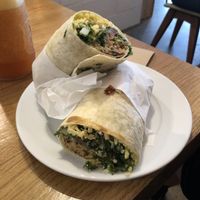 Bliss wrap at Pilgrims Vegetarian Cafe in Corrimal