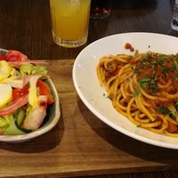 Pasta and salad at The Little Owl in Solihull
