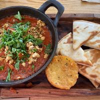 Shakshuka (with a hash brown side)  at Cafe Society in Queenstown