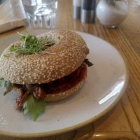 Jackfruit bagel at Cafe Society in Queenstown