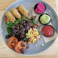 The Vegan Society breakfast ~ Very good! at Cafe Society in Queenstown