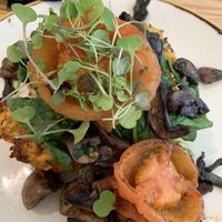 Society Cafe Vegan Stack - tastes as good as it looks! at Cafe Society in Queenstown