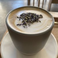 Lavender latte at Pyeongsangshi 평상시 in Seoul