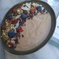 Nuts for life smoothie bowl at Rooster Coffee in Maribor