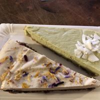 Avo Lime and Lavezi Cake 😜 at vevi Café - vegan specialities in Cologne