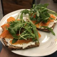 Lachstoast at vevi Café - vegan specialities in Cologne